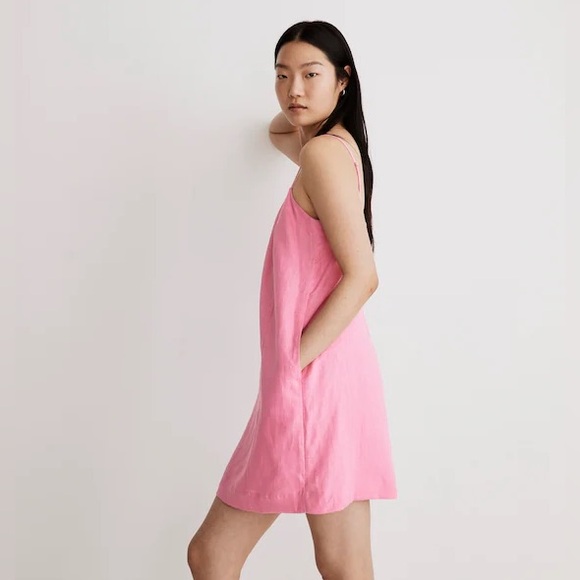 Madewell Goldie Mini Dress in 100% Linen - Picture 3 of 11